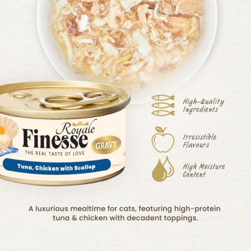 Finesse Royale Tuna & Chicken with Scallop 85g